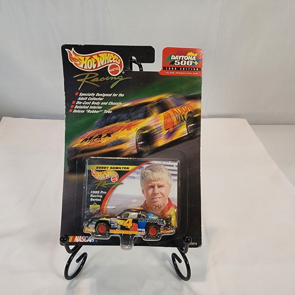 Rare Daytona 500 1999 Edition Bobby Hamilton Kodak #4 Hotwheel/ Upper Deck NIP